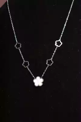 Collier Fleur Argent